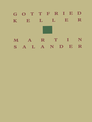 cover image of Gottfried Keller Martin Salander
